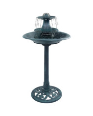 Bain pour oiseaux avec fontaine Vert 50x91 cm Plastique | Mobilier & Déco