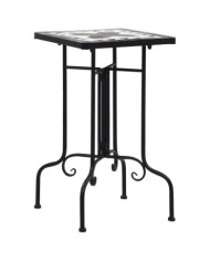 Table de bistro mosaïque noir et blanc Céramique | Mobilier & Déco
