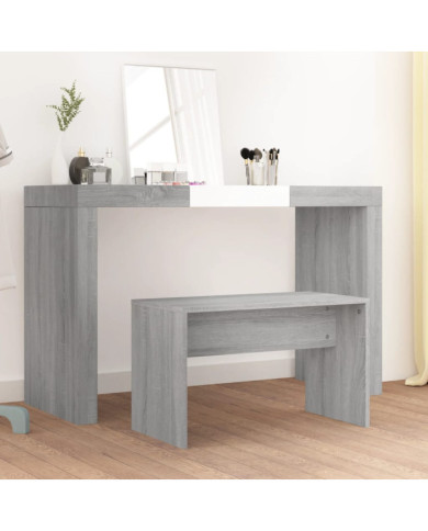 Tabouret de toilette Sonoma gris 70x35x45 cm Bois d'ingénierie | Mobilier & Déco