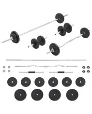 Ensemble d'haltères et de barres 30 kg | Mobilier & Déco