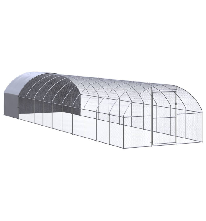 Poulailler d'extérieur 3x12x2 m Acier galvanisé | Mobilier & Déco