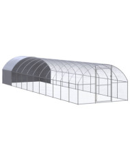 Poulailler d'extérieur 3x12x2 m Acier galvanisé | Mobilier & Déco