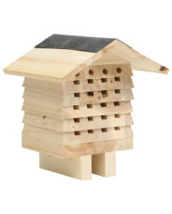 Hôtel d'abeilles Bois de sapin massif 22x20x20 cm | Mobilier & Déco