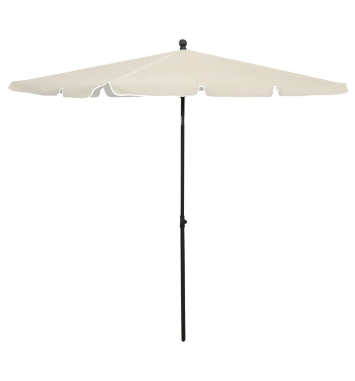 Parasol de jardin avec mât 210x140 cm Sable | Mobilier & Déco