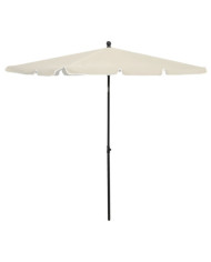 Parasol de jardin avec mât 210x140 cm Sable | Mobilier & Déco