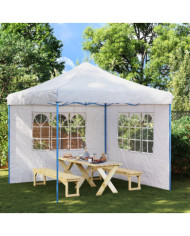 Paroi de tente de réception 2 pcs avec fenêtre PE Blanc | Mobilier & Déco