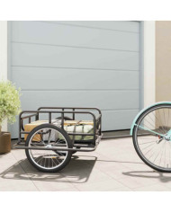 Remorque de vélo 130x73x48,5 cm acier noir | Mobilier & Déco