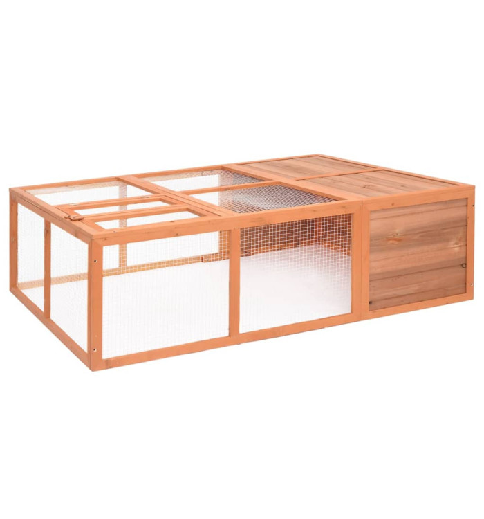 Cage pour animaux de jardin 150x100x50 cm Bois de sapin massif | Mobilier & Déco