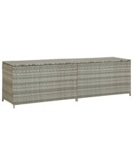 Boîte de rangement de jardin résine tressée 200x50x60 cm gris | Mobilier & Déco