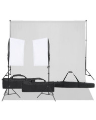 Kit de studio photo avec éclairage et toile de fond | Mobilier & Déco