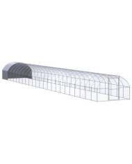 Poulailler d'extérieur 3x24x2 m Acier galvanisé | Mobilier & Déco