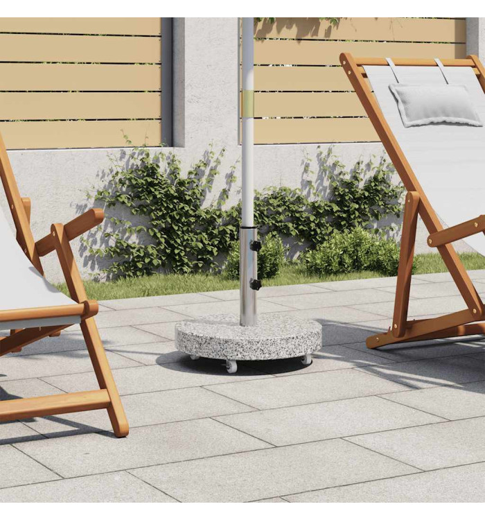 Socle de parasol Granite 30 kg Rond Gris | Mobilier & Déco