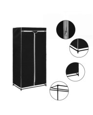 Garde-robe Noir 75x50x160 cm | Mobilier & Déco