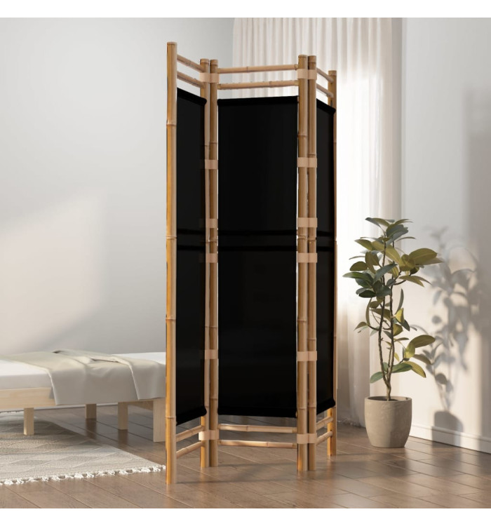 Cloison de séparation pliante 3 panneaux 120 cm Bambou et Toile | Mobilier & Déco