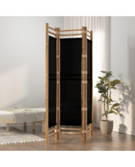 Cloison de séparation pliante 3 panneaux 120 cm Bambou et Toile | Mobilier & Déco