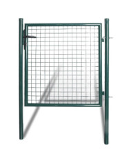 Portail de clôture à porte simple Acier enduit de poudre | Mobilier & Déco