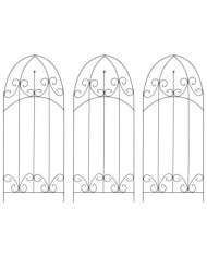 Supports pour plantes grimpantes 3 pcs Noir 40x100 cm Fer | Mobilier & Déco