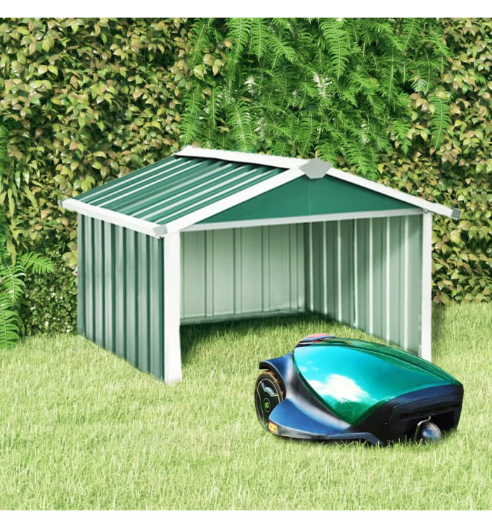Abri tondeuse robot de jardin 92x97x63 cm Acier galvanisé Vert | Mobilier & Déco