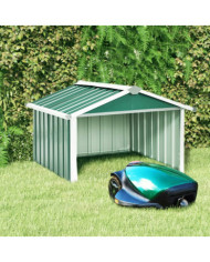 Abri tondeuse robot de jardin 92x97x63 cm Acier galvanisé Vert | Mobilier & Déco