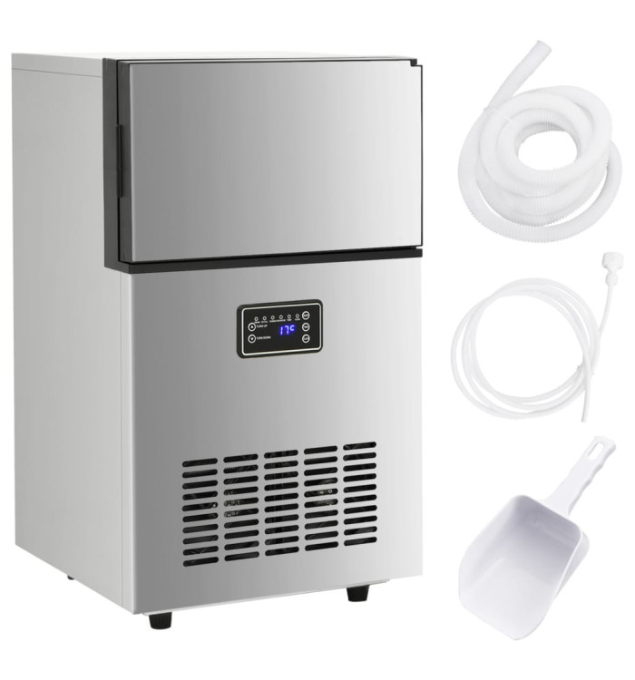 Appareil à glaçons argenté 45 kg / 24 h | Mobilier & Déco
