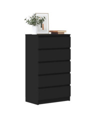 Commode Noir 60x36x103 cm Bois d'ingénierie | Mobilier & Déco