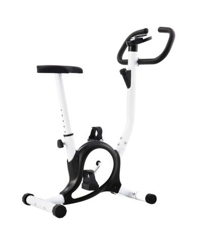Vélo d'appartement avec résistance à courroie Noir | Mobilier & Déco