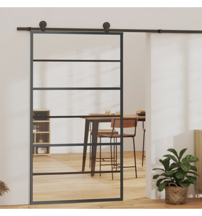 Porte coulissante et quincaillerie Verre et Aluminium 102x205cm | Mobilier & Déco