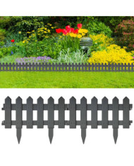 Bordures de pelouse 25 pcs Anthracite 10 m PP | Mobilier & Déco