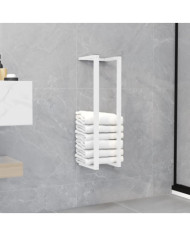 Porte-serviette Blanc 12,5x12,5x60 cm Acier | Mobilier & Déco