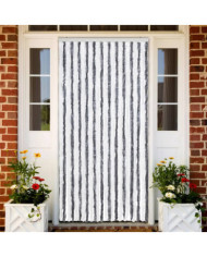 Moustiquaire Gris et blanc 100x220 cm Chenille | Mobilier & Déco