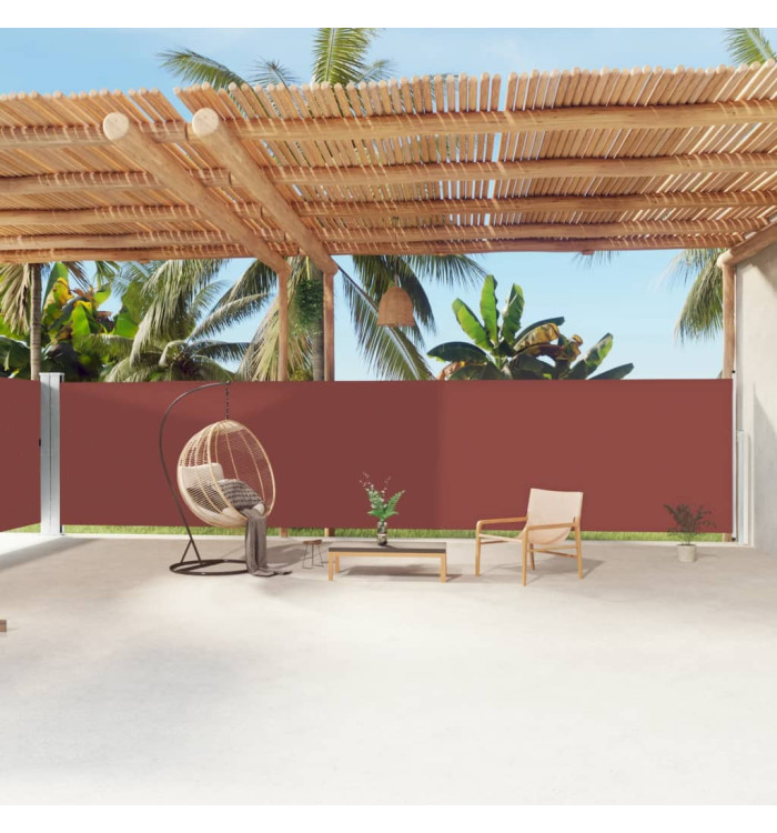 Auvent latéral rétractable Marron 180x1200 cm | Mobilier & Déco