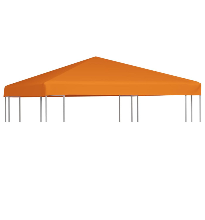 Toile supérieure de belvédère 310 g / m² 3 x 3 m Orange | Mobilier & Déco