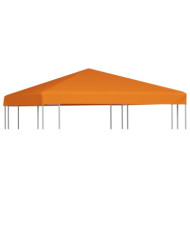 Toile supérieure de belvédère 310 g / m² 3 x 3 m Orange | Mobilier & Déco