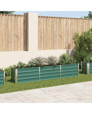 Lit surélevé de jardin Acier galvanisé 240x40x45 cm Vert | Mobilier & Déco