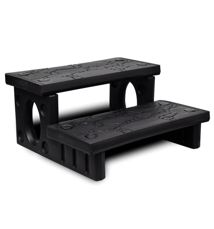Marches de spa noir | Mobilier & Déco