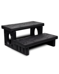 Marches de spa noir | Mobilier & Déco