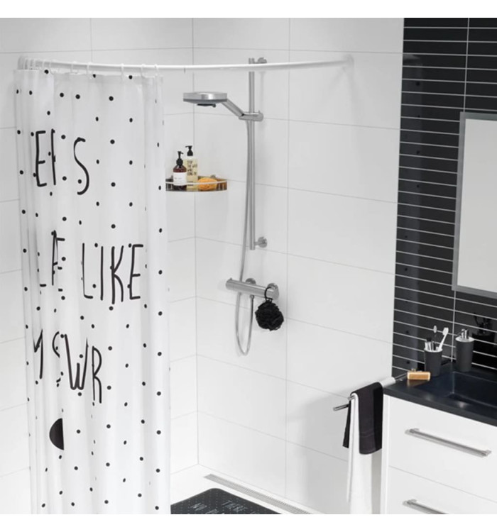 Sealskin Tringle de rideau de douche courbée Blanc | Mobilier & Déco