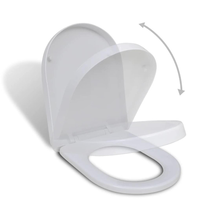 Abattant WC à fermeture en douceur Blanc Carré | Mobilier & Déco