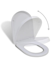 Abattant WC à fermeture en douceur Blanc Carré | Mobilier & Déco