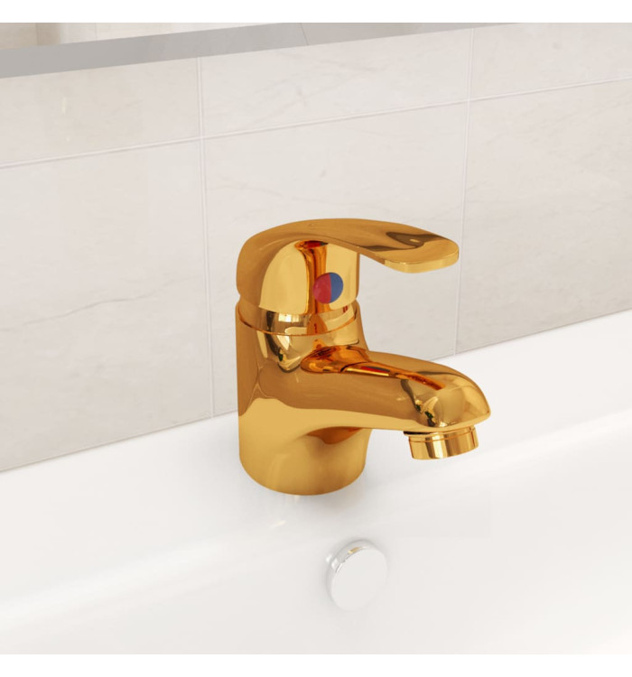 Mitigeur de lavabo Doré 13x10 cm | Mobilier & Déco