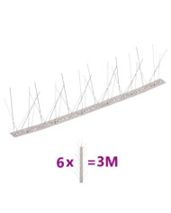 Ensemble de 6 pointes à 5 rangées contre oiseaux Inox 3 m | Mobilier & Déco