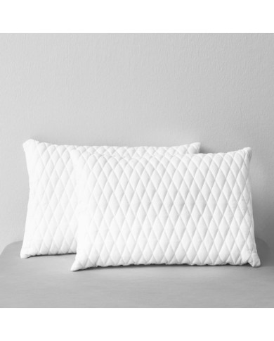 Oreillers lot de 2 60x40x14 cm Mousse à mémoire de forme | Mobilier & Déco