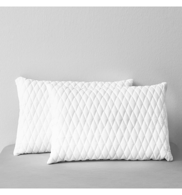 Oreillers lot de 2 60x40x14 cm Mousse à mémoire de forme | Mobilier & Déco