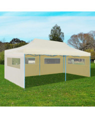 Tente de réception pliable crème 3 x 6 m | Mobilier & Déco