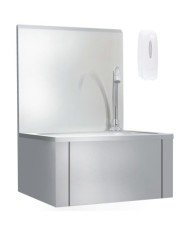 Lavabo de lavage avec robinet et distributeur de savon Inox | Mobilier & Déco