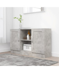 Buffet Gris béton 120x30,5x70 cm Bois d'ingénierie | Mobilier & Déco