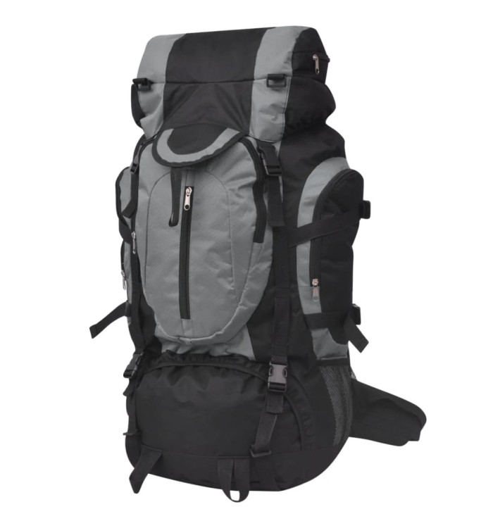 Sac à dos de randonnée XXL 75 L noir et gris | Mobilier & Déco