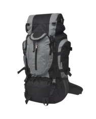 Sac à dos de randonnée XXL 75 L noir et gris | Mobilier & Déco