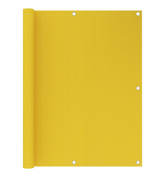 Écran de balcon Jaune 120x400 cm PEHD | Mobilier & Déco