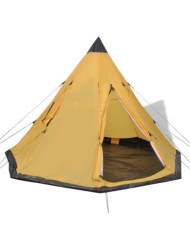 Tente pour 4 personnes Jaune | Mobilier & Déco